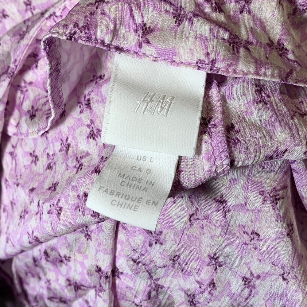 H&M Long Floral Wrap Dress L - Picture 3 of 4